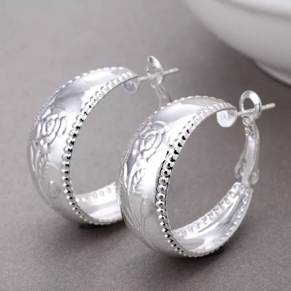 3 for $15 silver hoop earrings